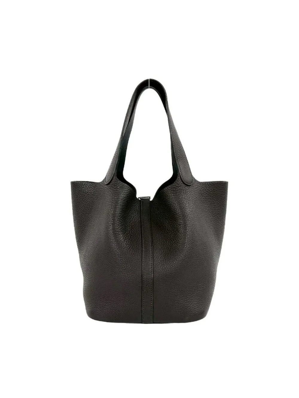 Hermes Picotin MM Taurillon Clemence Leather Tote Ebene